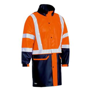RF6835 Bisley Taped Hi Vis Stretch PU Rain Coat